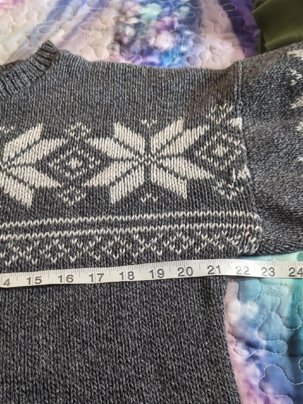 Size M 🍂 Weatherproof Vintage Nordic Snowflake Knit Sweater 🍂 - Picture 9 of 16
